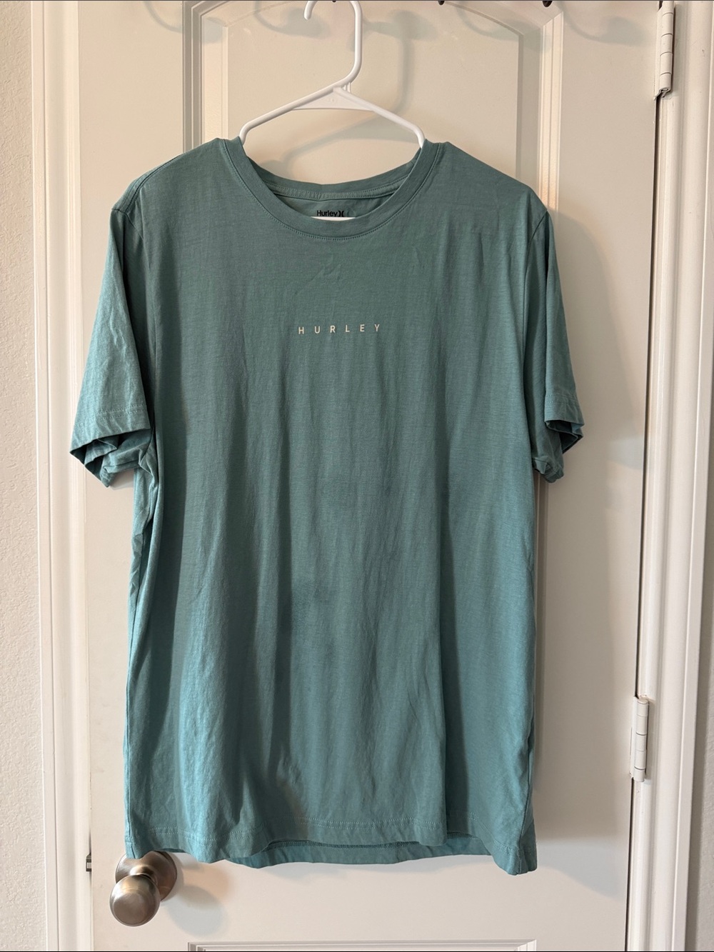 Hurley Men's Seafoam Green Short Sleeve Crew Tee